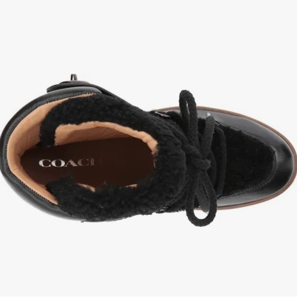 Coach Sherling black leather Monroe women booties - Picture 7 of 9